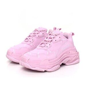 Balenciaga Women's low-top Triple S Allover Logo Sneakers Pink White EU37 524039